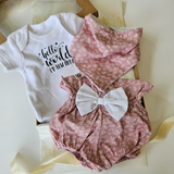 Baby Floral Bloomer and Bib gift set