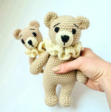 Crocheted Ruffles Teddy Bear