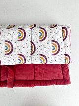 Reversible Play Mat - Rainbow and Rust
