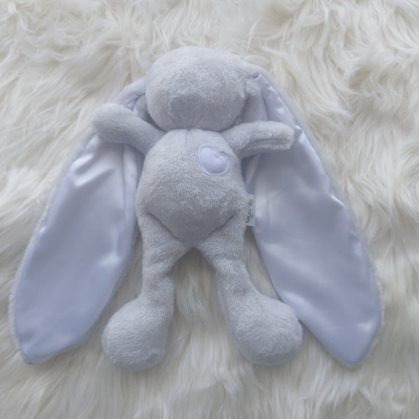 Tiger Lily Grey Cuddle Bunny Plain White Ears