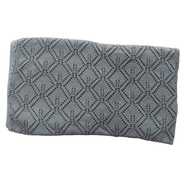 Soft Knitted Blanket - Grey