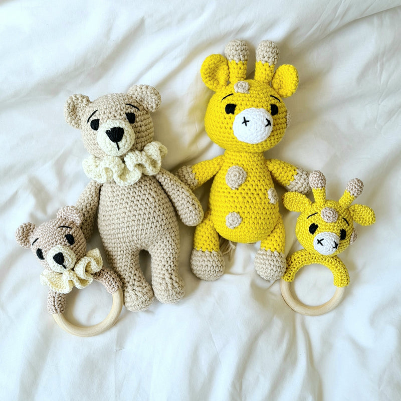 Crocheted Ruffles  Teddy Bear