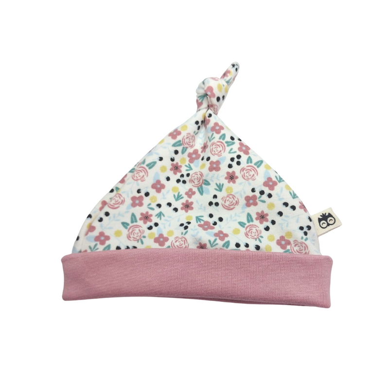 Baby Beanie - Dusty Pink Floral